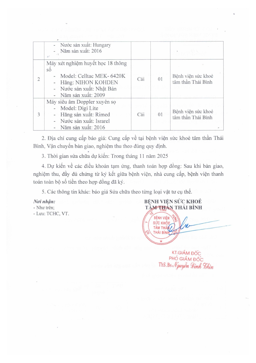 SO 123 THU MOI VV BAO GIA DE SUA CHUA MAY MOC THIET BI Y TE 20251029 hình ảnh 0 đã gộp hình ảnh 1